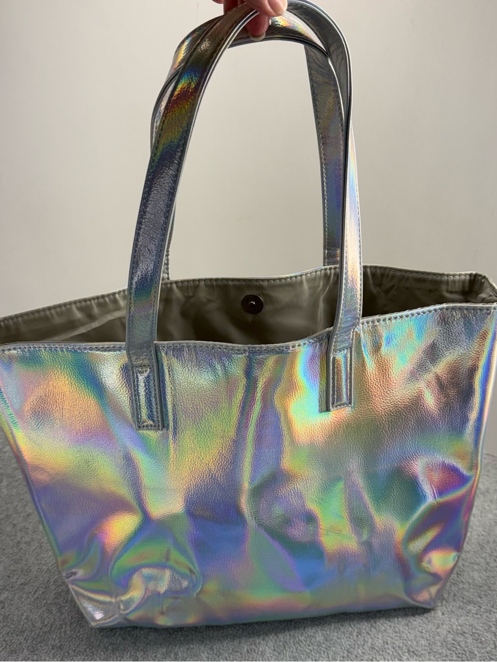 Chi For Ulta Beauty Silver Holographic Bag Tote